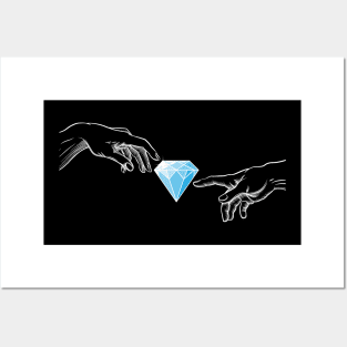 Diamonds Hands for wallstreetbets WSB Meme Posters and Art